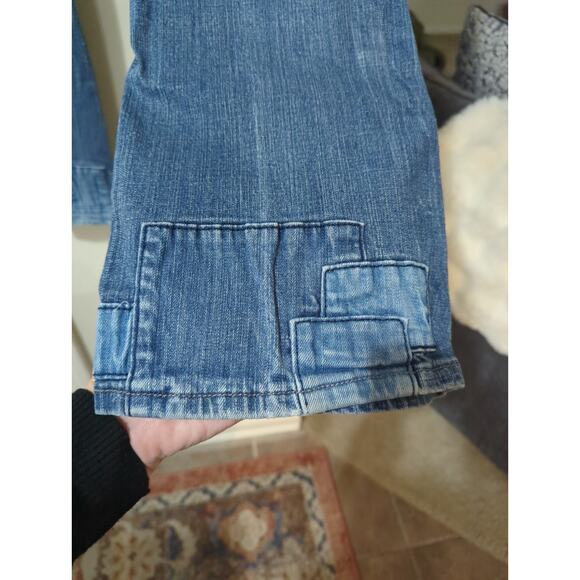 Ana De Jeans Distressed Stitched, Patched Boot Cut Vintage Jeans size 9 - Picture 3 of 6